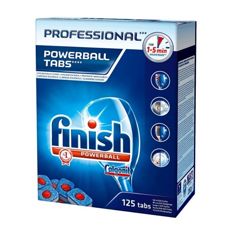 Nõudepesumasina Powerball tabletid - 125 tk komplektis - Finish Professional Nõudepesumasina Powerball tabletid - 125 tk komplektis - Finish Professional
