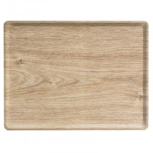 Melamiinkattega ristkülikukujuline plaat - 280 x 200 mm - Hele tamm - Komplekt 20