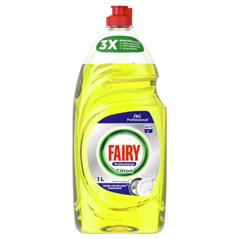 Classic Concentrated Lemon Dishwashing Liquid - 1 L - Fairy Professional Classic Concentrated Lemon Dishwashing Liquid - 1 L - Fairy Professional