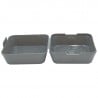 Reusable Grey XL Burger Box in PP - Set of 24