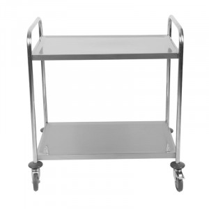 Chariot Inox 2 Plateaux Dynasteel - Professionaalne restoranikäru. Tugev, käepärane ja vastupidav.
