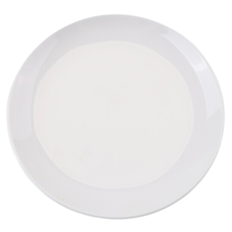 Ümmargune melamiinist taldrik Ø 17,7 cm Valge - Komplekt 10