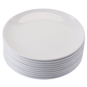 Ümmargune melamiinist taldrik Ø 17,7 cm Valge - Komplekt 10