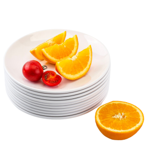 Ümmargune melamiinist taldrik Ø 17,7 cm Valge - Komplekt 10