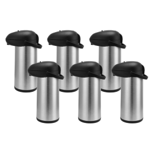 Termoskann pumpaga - 5 liitrit - 6 tk komplektis | Dynasteel - Ideaalne toitlustusprofessionaalidele