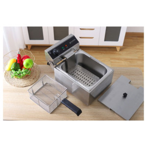 Friteuse Professionnelle 10 L 3000 W Roostevaba teras — Termostaat