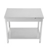 Inoxlaud 1600 x 600 mm alumise riiuliga — AISI 201