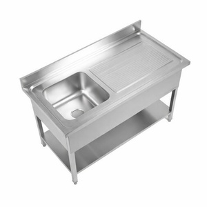 Plonge 1 Bac avec Dosseret et Etagère - L 1200 x P 700 mm | Dynasteel