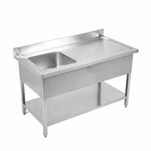 Plonge 1 Bac avec Dosseret et Etagère - L 1200 x P 700 mm | Dynasteel