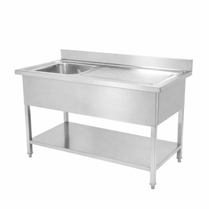 Plonge 1 Bac avec Dosseret et Etagère - L 1200 x P 700 mm | Dynasteel