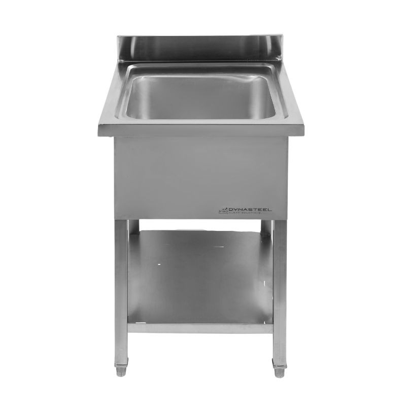 Sink 1 Basin with Backsplash and Shelf - L 600 x D 600 mm - Dynasteel Sink 1 Basin with Backsplash and Shelf - L 600 x D 600 mm - Dynasteel