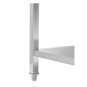 Roostevabast terasest laud 1000x600 mm tagaseina ja alumise riiuliga