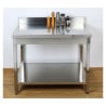 Stainless Steel Table 1000x600 mm Backsplash and Lower Shelf