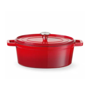 Red Enameled Cast Iron Casserole - Capacity 4.4L - Brand HENDI