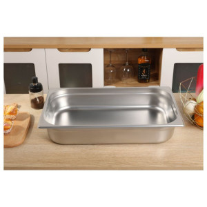 GN 1/1 Gastronorm-kastrul roostevabast terasest - 14 L, sügavus 100 mm