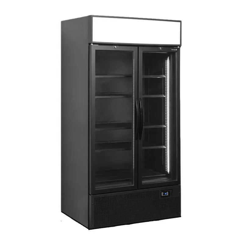 Must positiivne jahutusvitrine - 2 klaasust - 524 L