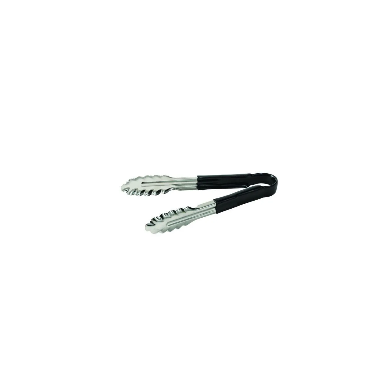 Roostevabast terasest ja mustast PVC-st tangid - 24 cm