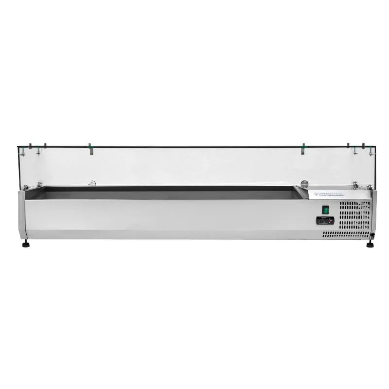 Klaasitud külmsalatite lett - 7 x GN 1/3