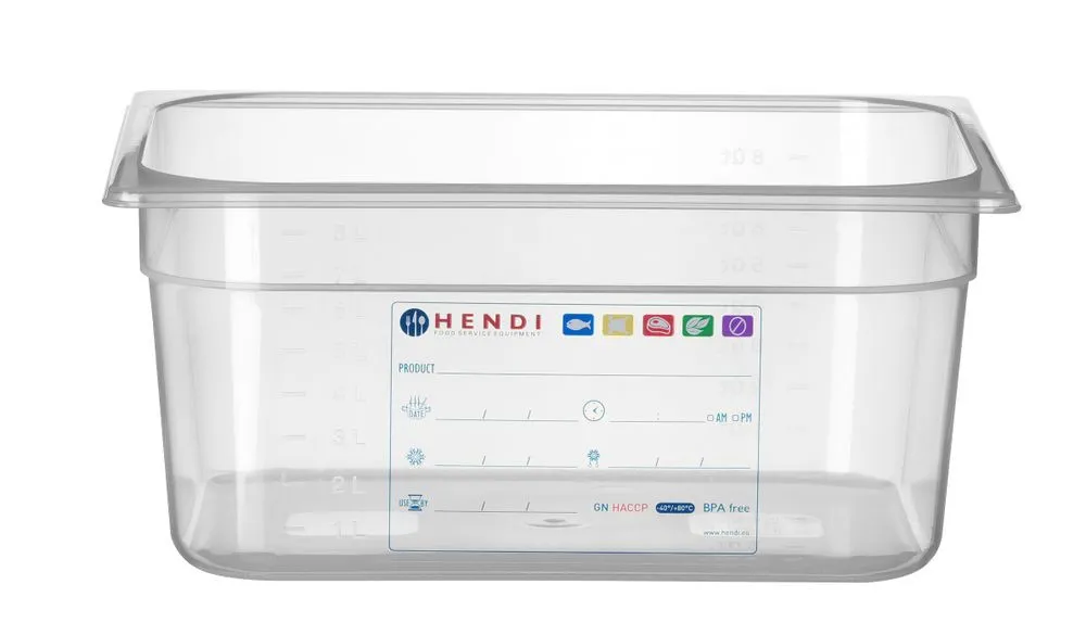 Gastronorm GN 1/2 - 9,5 L - H 150 mm ladustamiskast