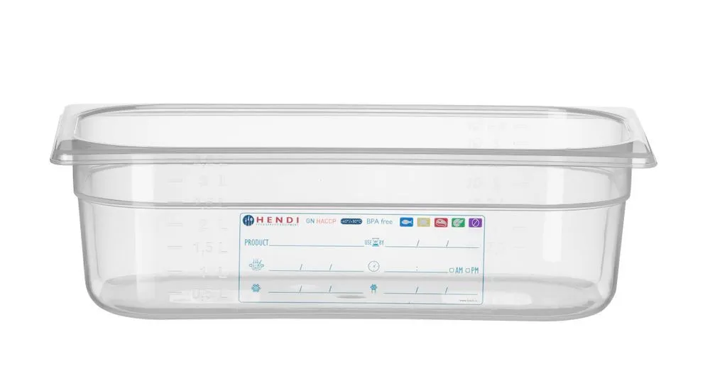 Gastronorm GN 1/3 - 4 L - H 100 mm ladustamiskarp