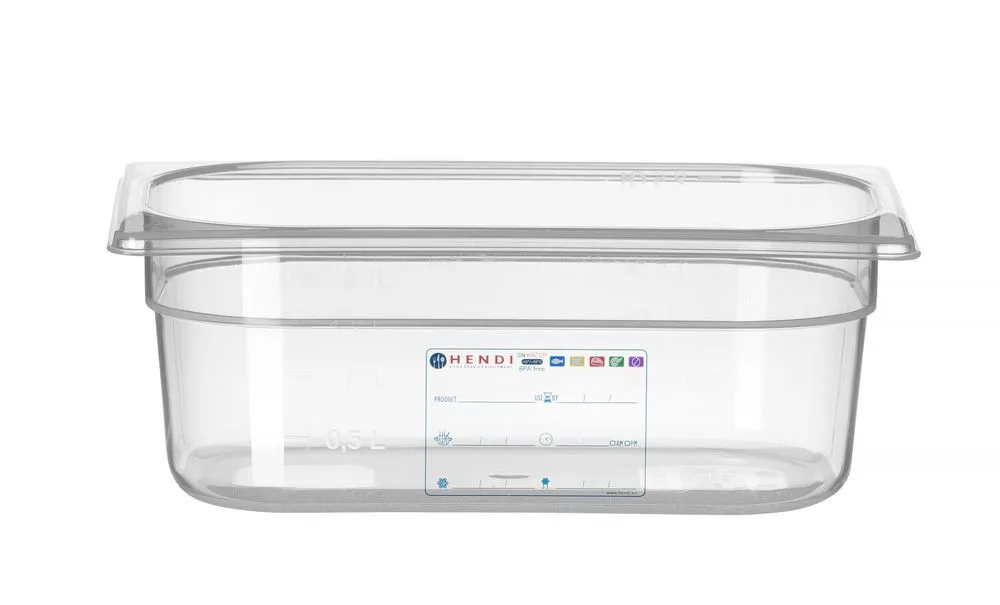 Gastronorm GN 1/4 - 2,8 L - H 100 mm toiduainete hoiukarp