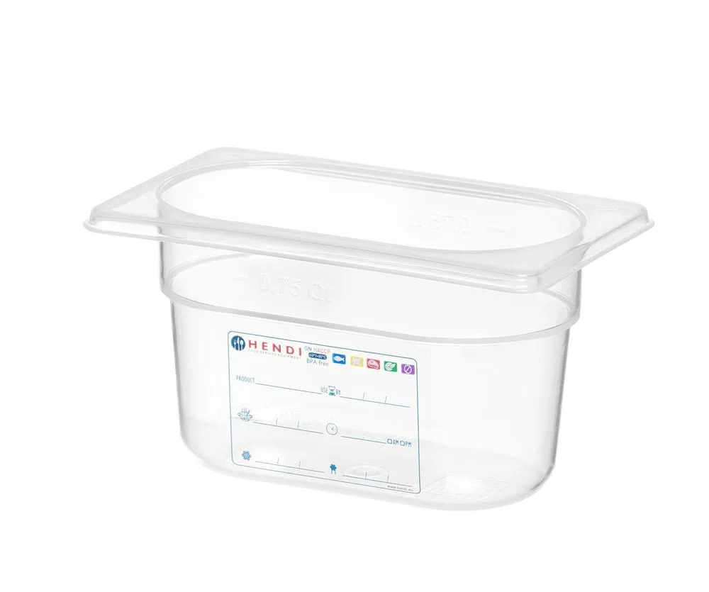 Gastronorm GN 1/9 - 1 L - H 100 mm ladustamiskarp