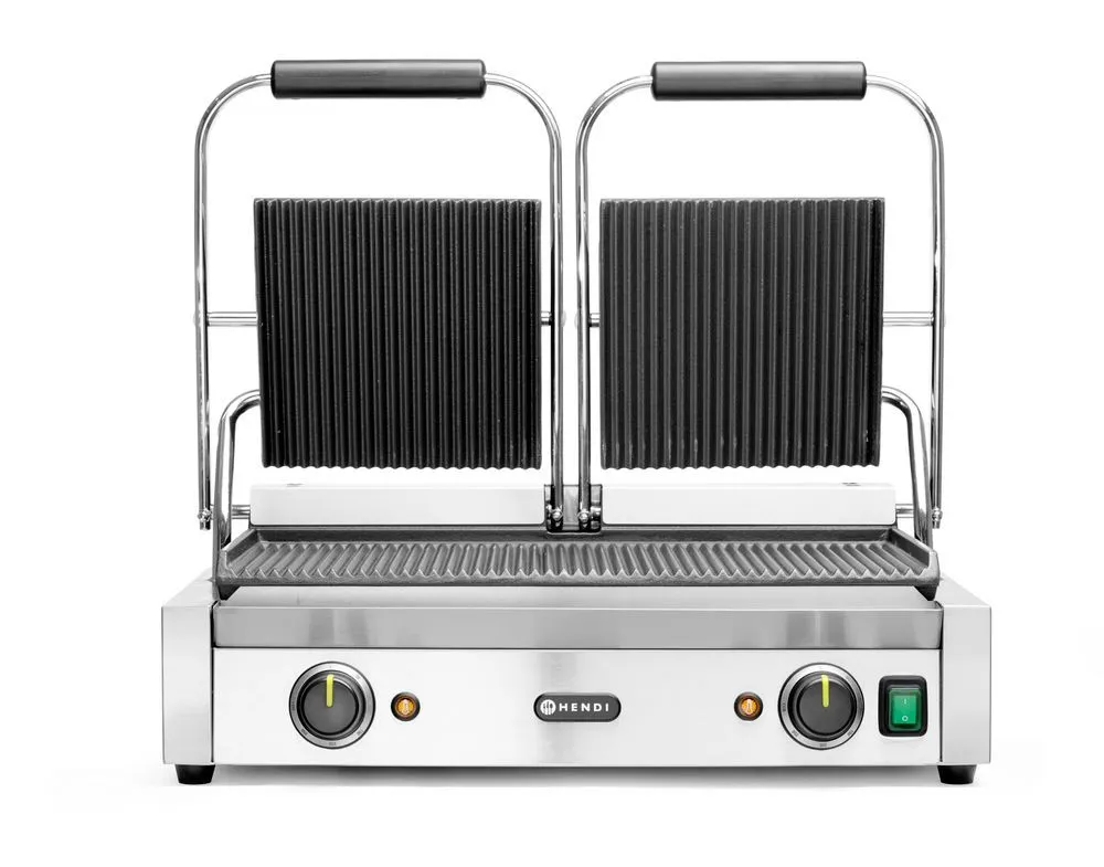 Topeltplaat Panini Grill – Rihveldatud Plaadid