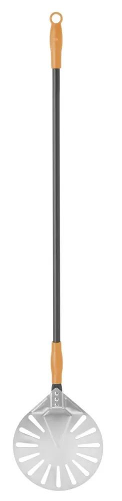 Ümmargune perforeeritud roostevaba terasest pitsakühvel – 1200 x 230 mm