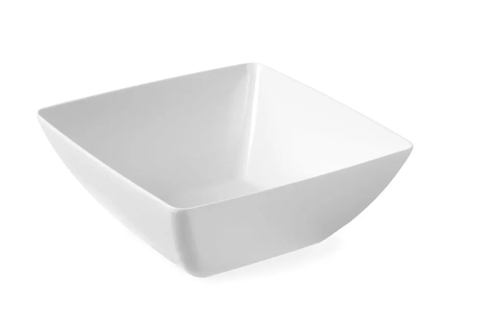 Valge ruudukujuline salatikauss - 270 x 270 mm