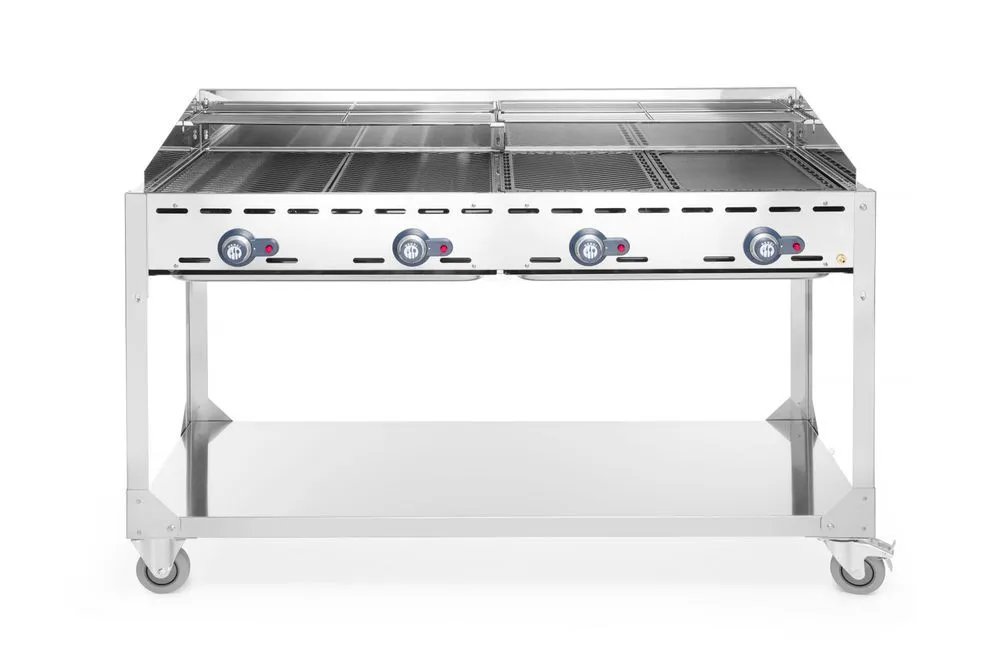 Professionaalne gaasigrill Green Fire - 4 põletit - rattad all