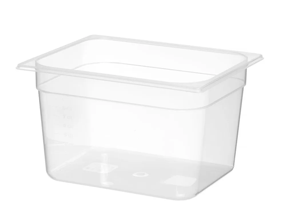 Gastronorm Nõu GN 1/2 Mõõteskaalaga Polüpropüleen - Sügavus 200 mm - 12,5 L
