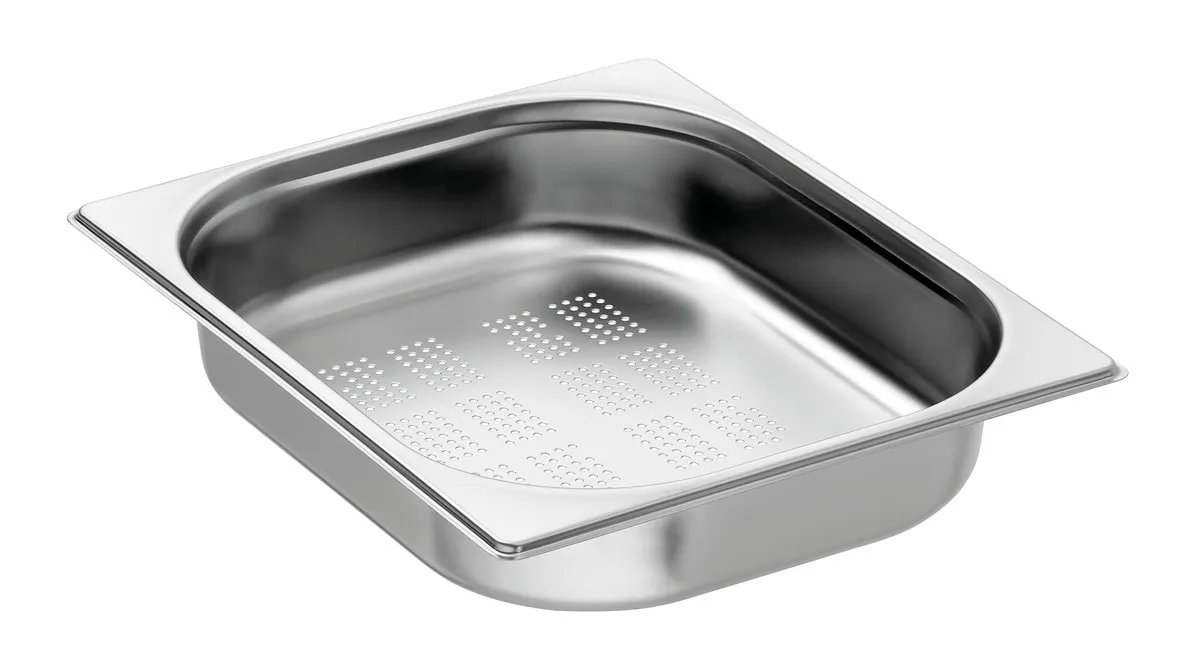 Gastronorm Nõu GN 1/2 Perforeeritud Roostevaba Teras - Sügavus 65 mm - 4 L