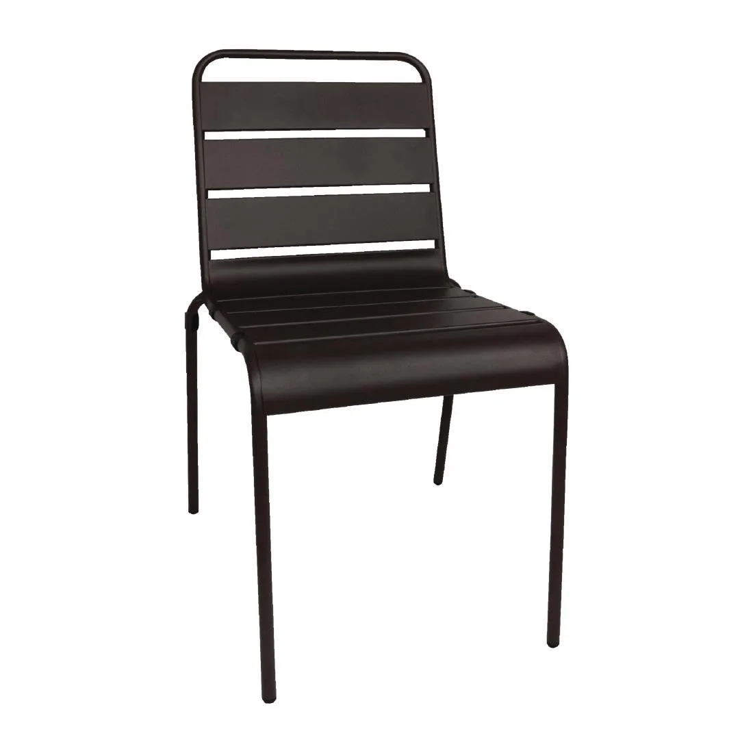 Virnastatavad mustast terasest ribidega toolid - 4 tk