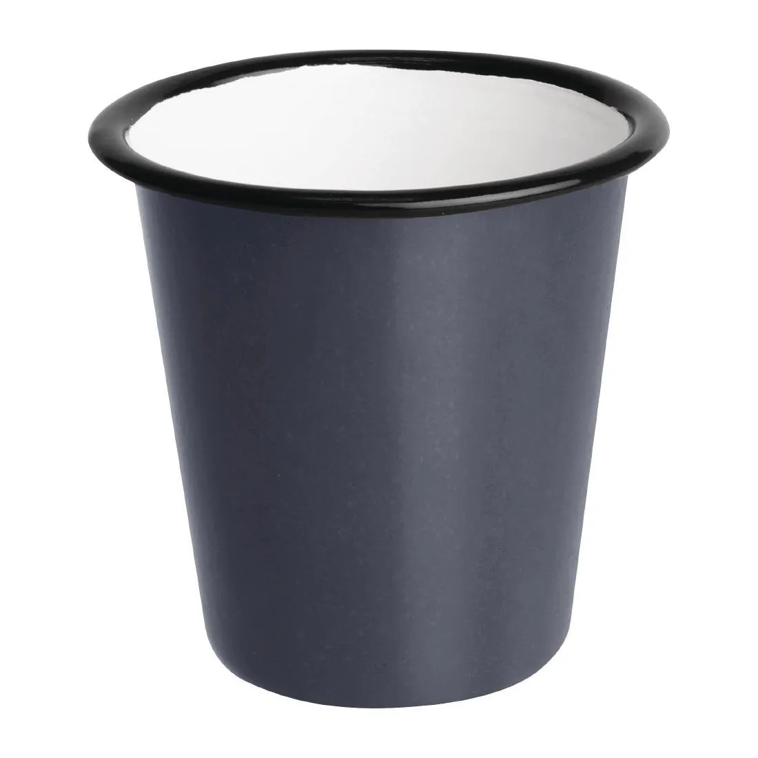 Emailitud halli ja musta terasest tassid 310 ml - 6 tk komplekt