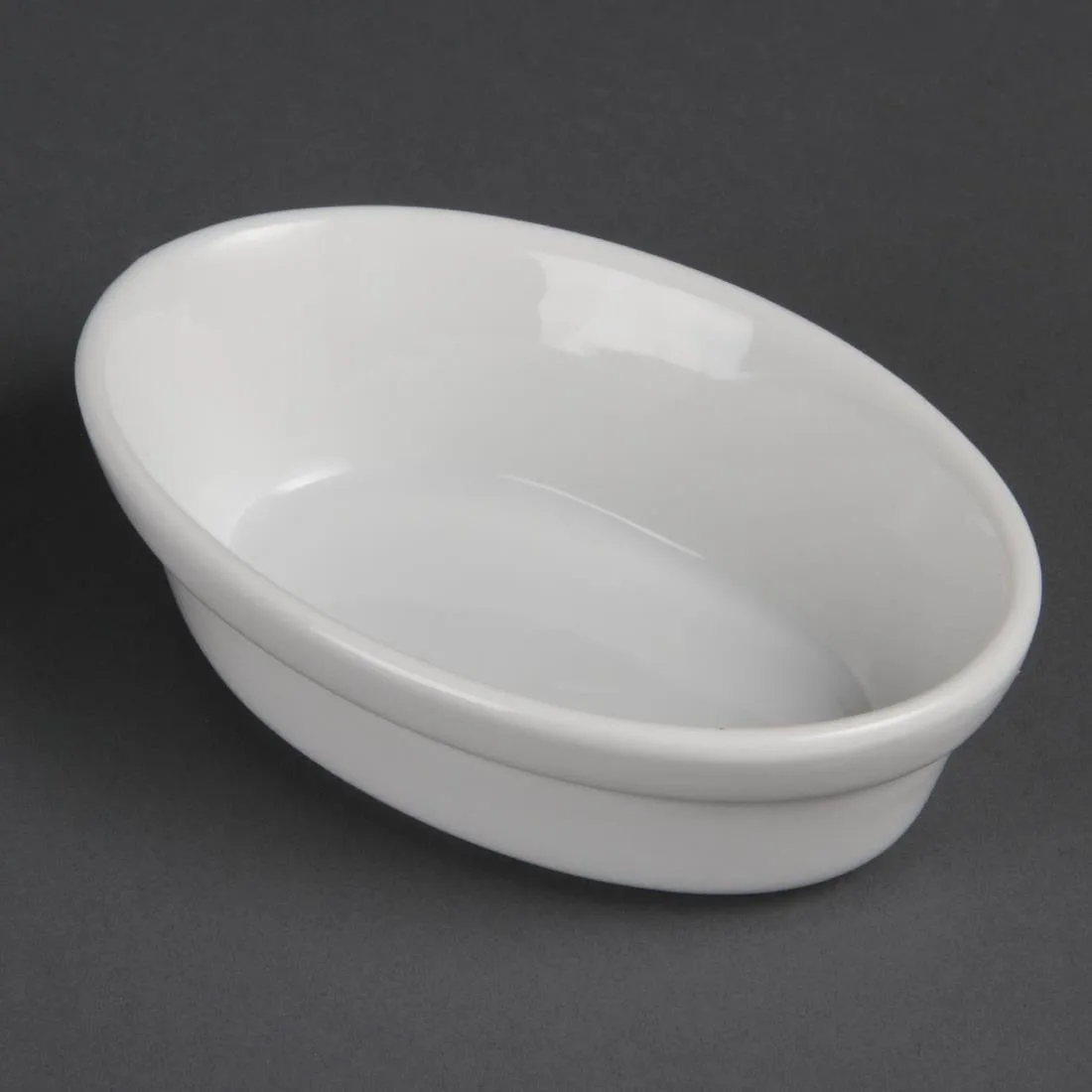 Ovaalsed valged gratiinialused - 145 x 104 mm - 6 tk