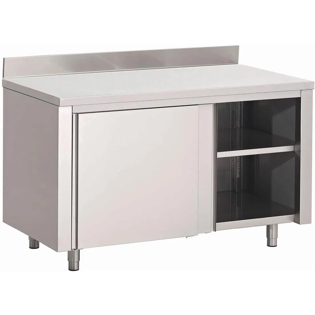 Roostevabast terasest kapp libistavate ustega ja tagaseinaga - L 1400 x S 700 mm