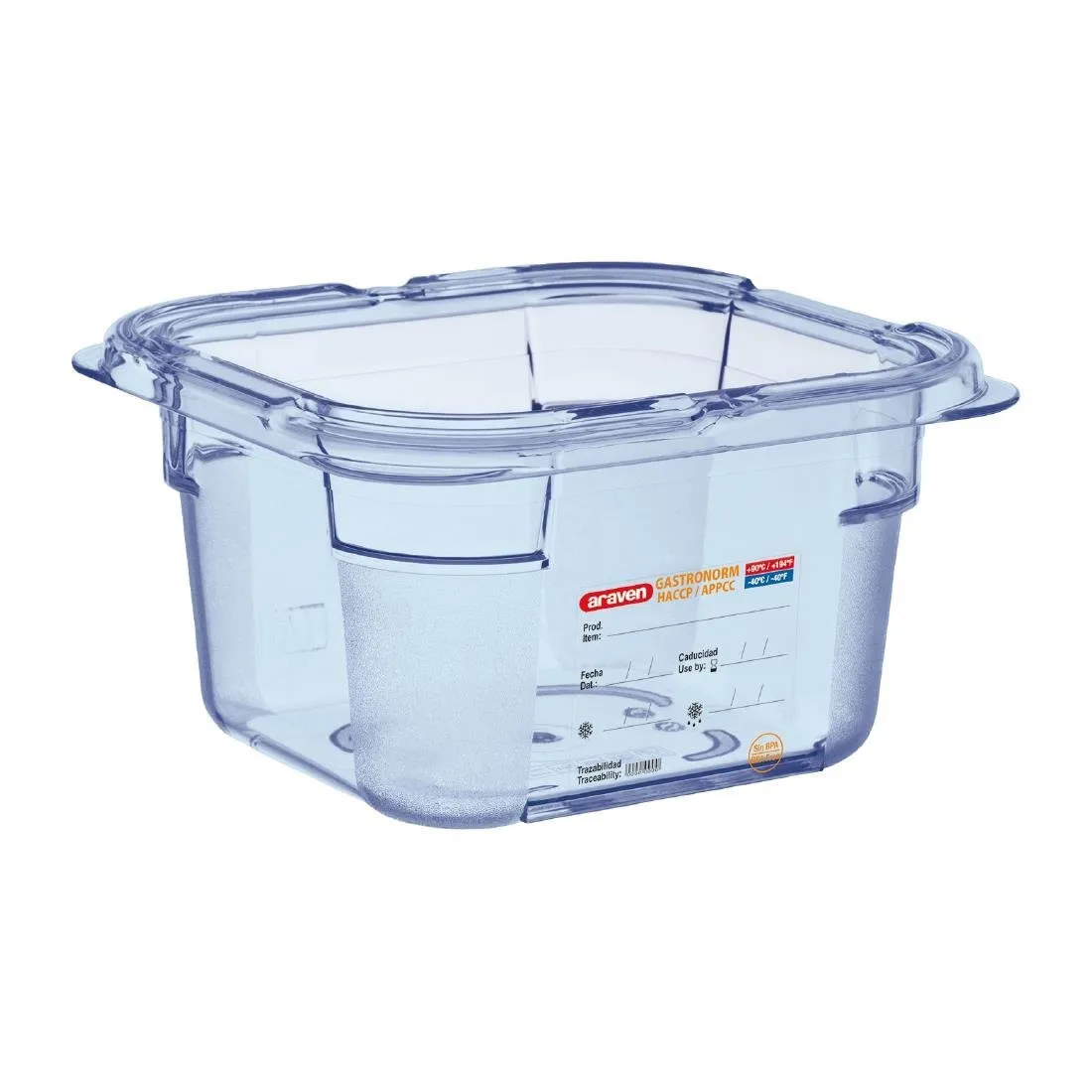 Sinine hermeetiline karp GN1/6 100mm