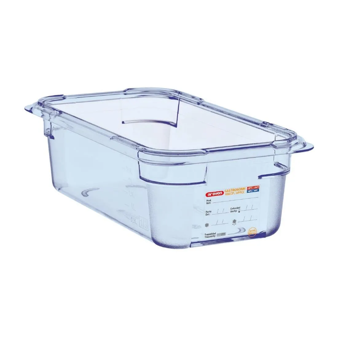Sinine hermeetiline karp ABS - GN 1/4 100 mm