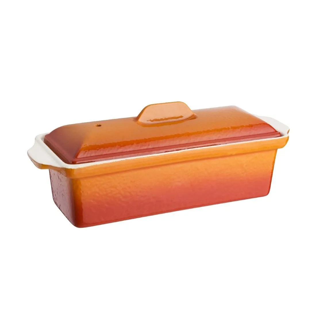 Oranžis värvitoonis valualumiiniumist terrine - 1,3 L
