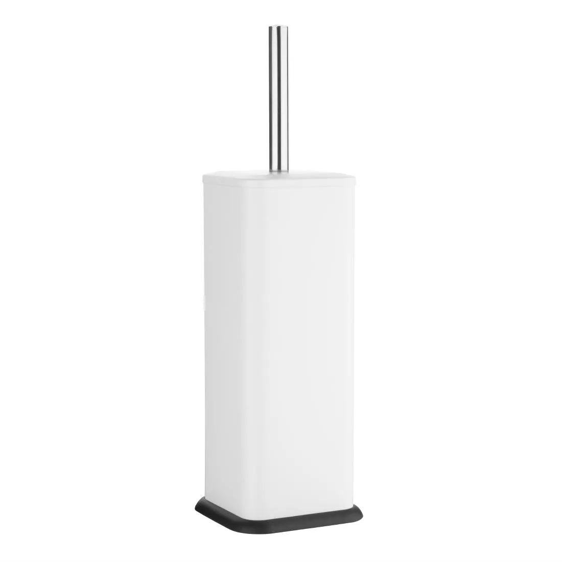 Valge ruudukujuline WC-hari ja hoidik