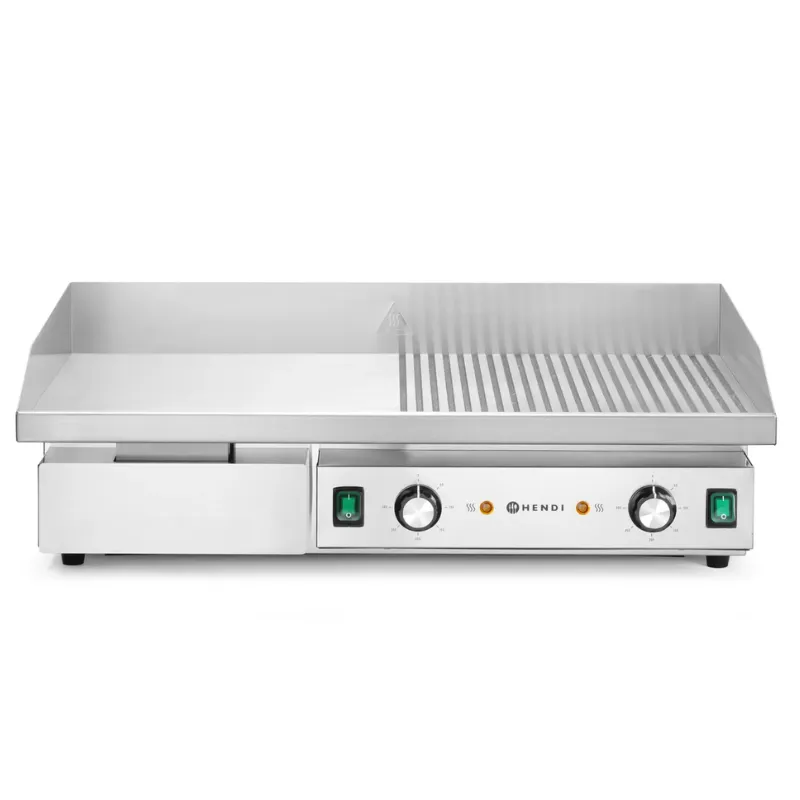 Grill Plaque Rainuré/Lisse - 717 x 383 mm
