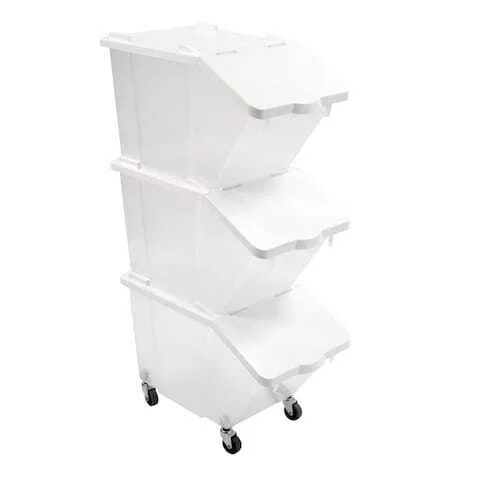 Komplekt 3 koostisosade mahutit 30L + kaaned + 4 ratast