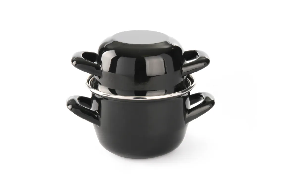 Mouliemailiga kaetud rannakarpide pott kaanega - 0,8 L