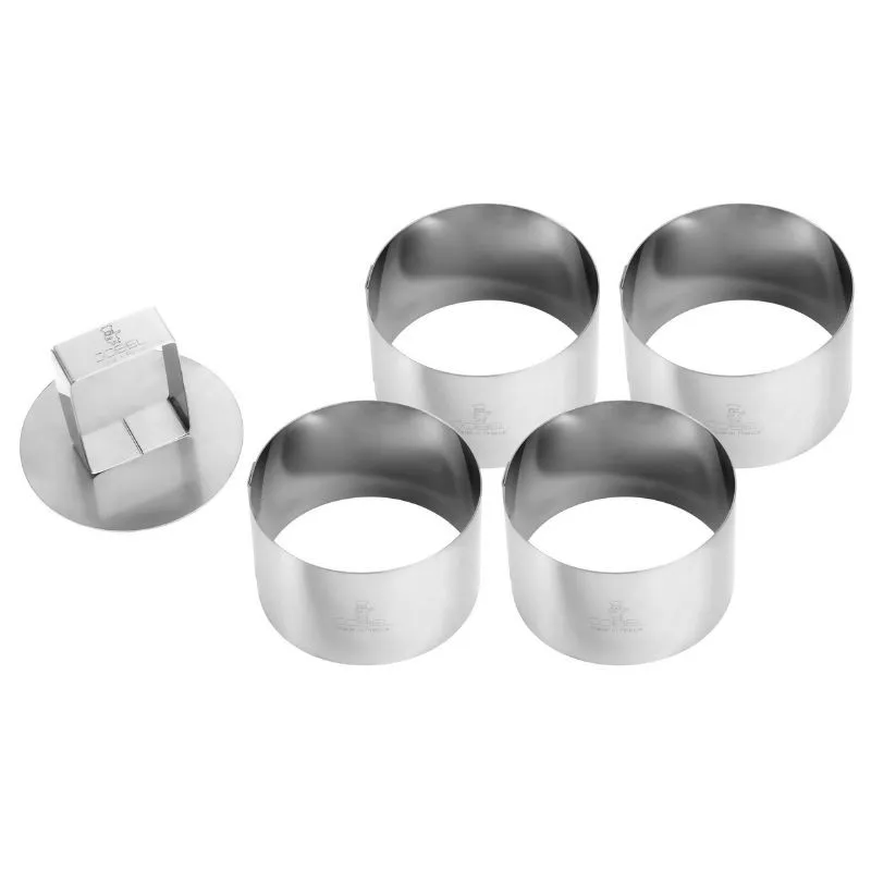 Roostevabast terasest ring koos lükatavaga - Ø 70 mm - 4 tk komplekt