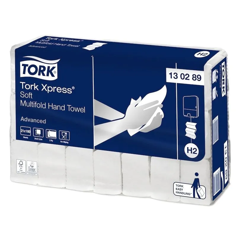 Käterätikud Interfolieeritud Pehmed Advanced Valge - Tork Xpress® - 21 x 180 lehte