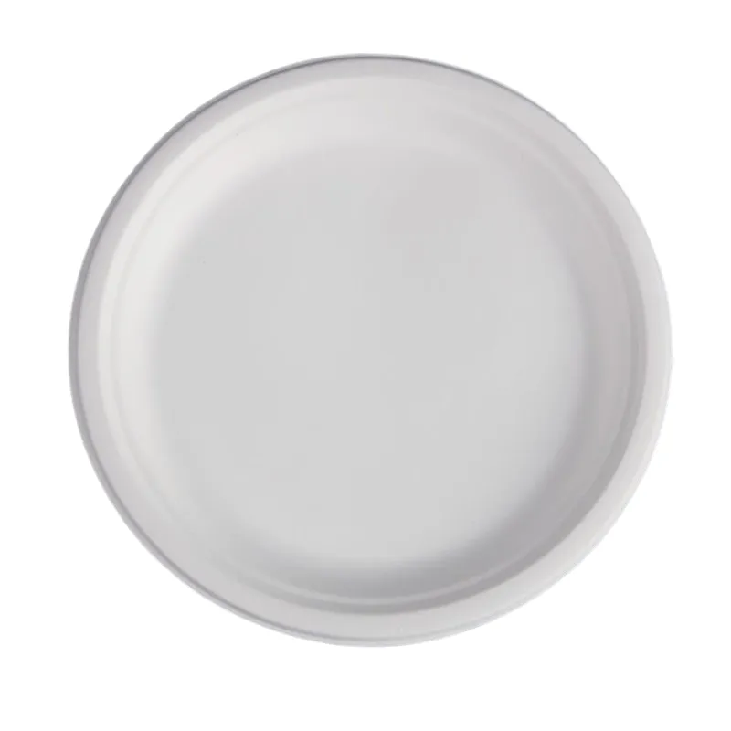 Ümmargused bagassitaldrikud - 26,1 cm - Komplekt 50