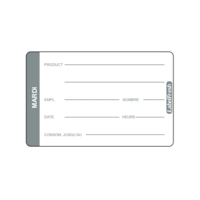 LabelFresh Pro jälgimissildid - Teisipäev - 70 x 45 mm - 500 tk