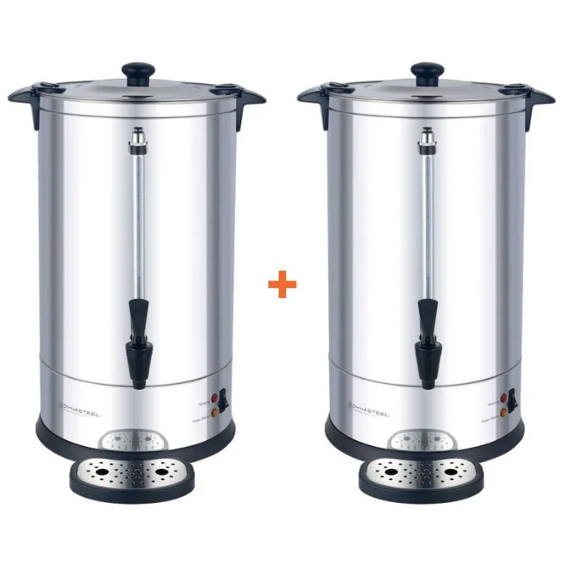 2 kohvimasina komplekt 7 L 950 W 48 tassi, roostevaba teras, püsifilter, teeninduskraan