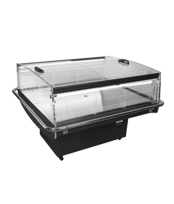 Klaasist lükandkaanega külmik - 190 L