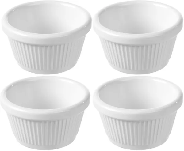 Rõngastatud melamiinist ramekin 50 ml - 4 tk komplekt